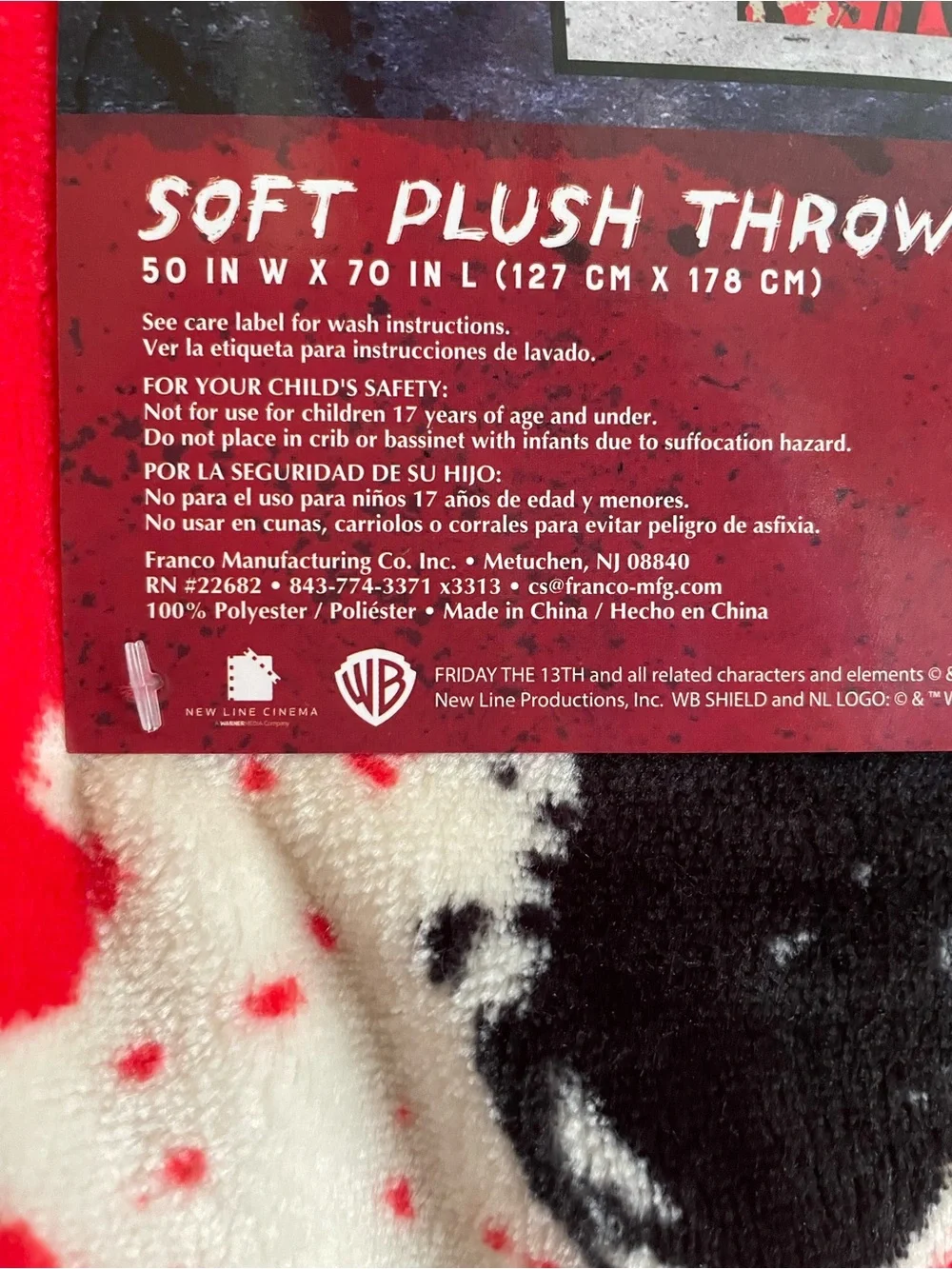 Jason- Halloween- Friday the 13th- Horror Movie Throw Blanket